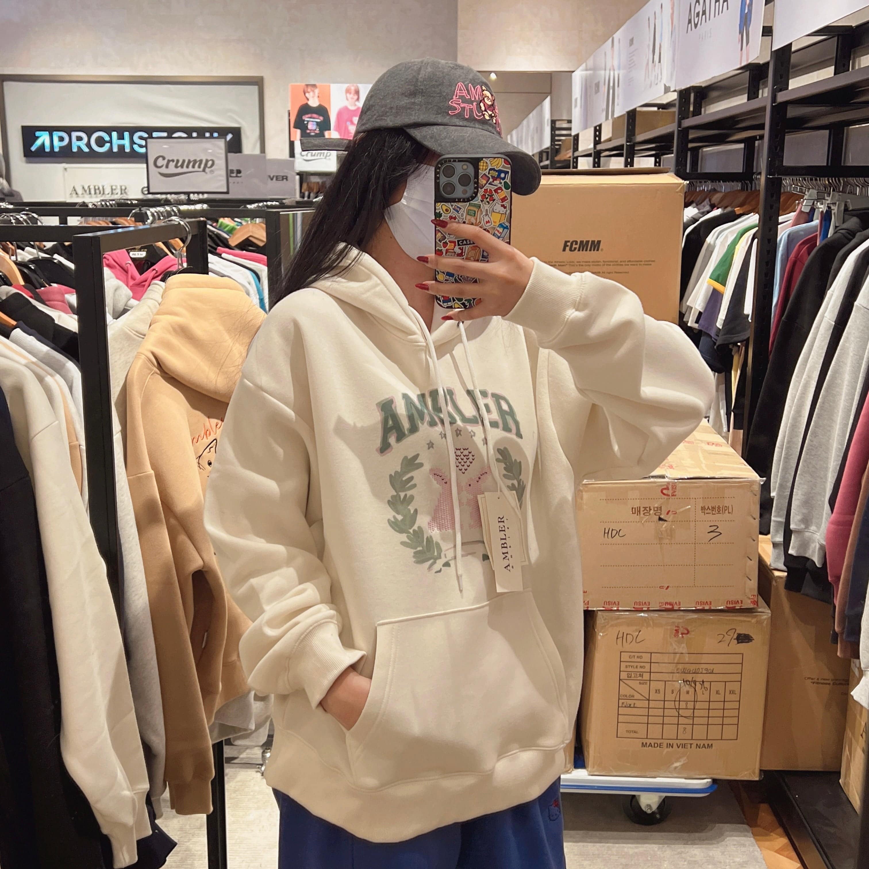韓國 Ambler Two Rabbit Overfit Hoodie【AR049】 - STT Mall HK 靚太網購