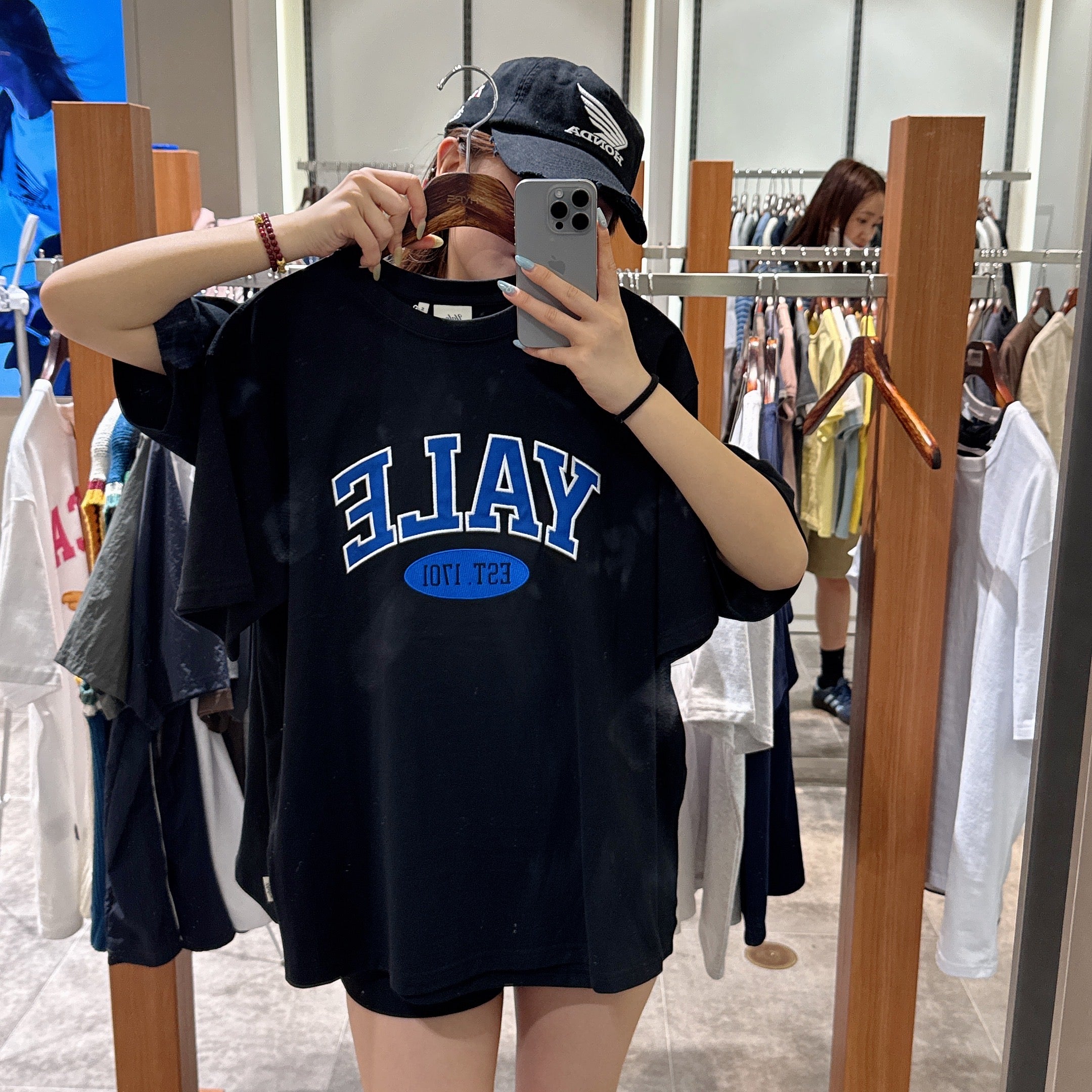 韓國 Yale Two-tone Arch T-shirt【YA006】