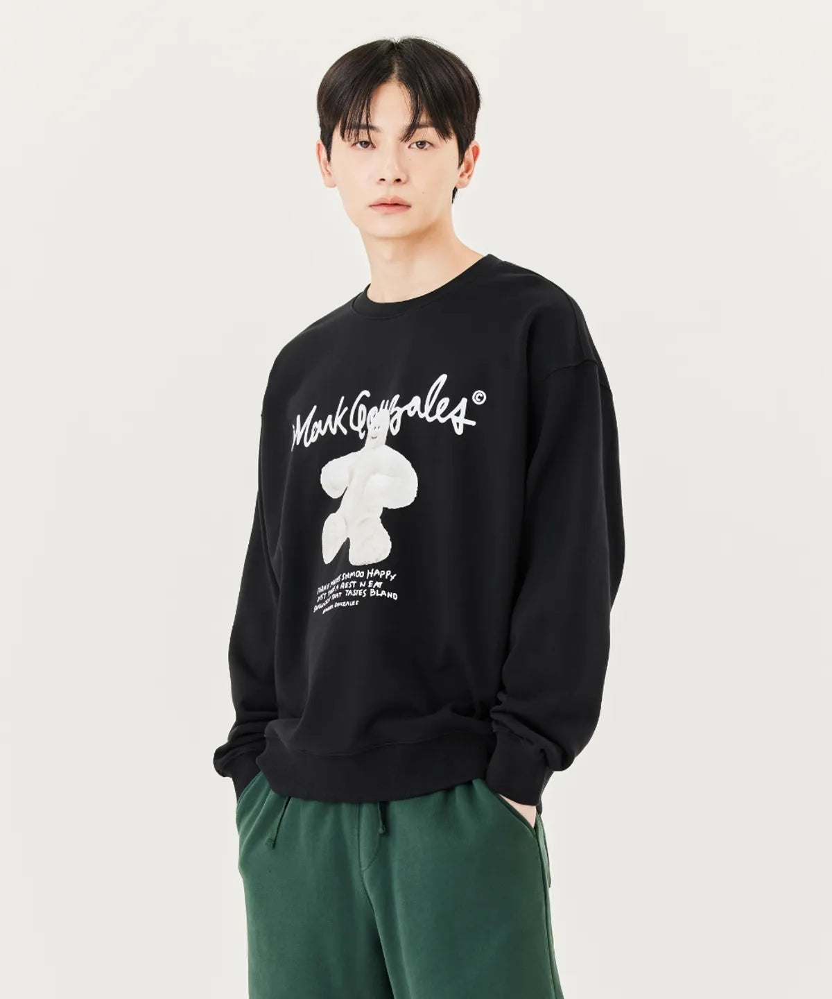 【現貨】韓國 Mark Gonzales Shumu Happy Graphic Sweatshirt【MG177】