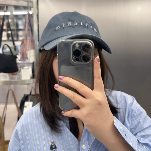 韓國 Matin Kim COTTON WASHED CRACK LOGO BALL CAP【MK031】 - Image