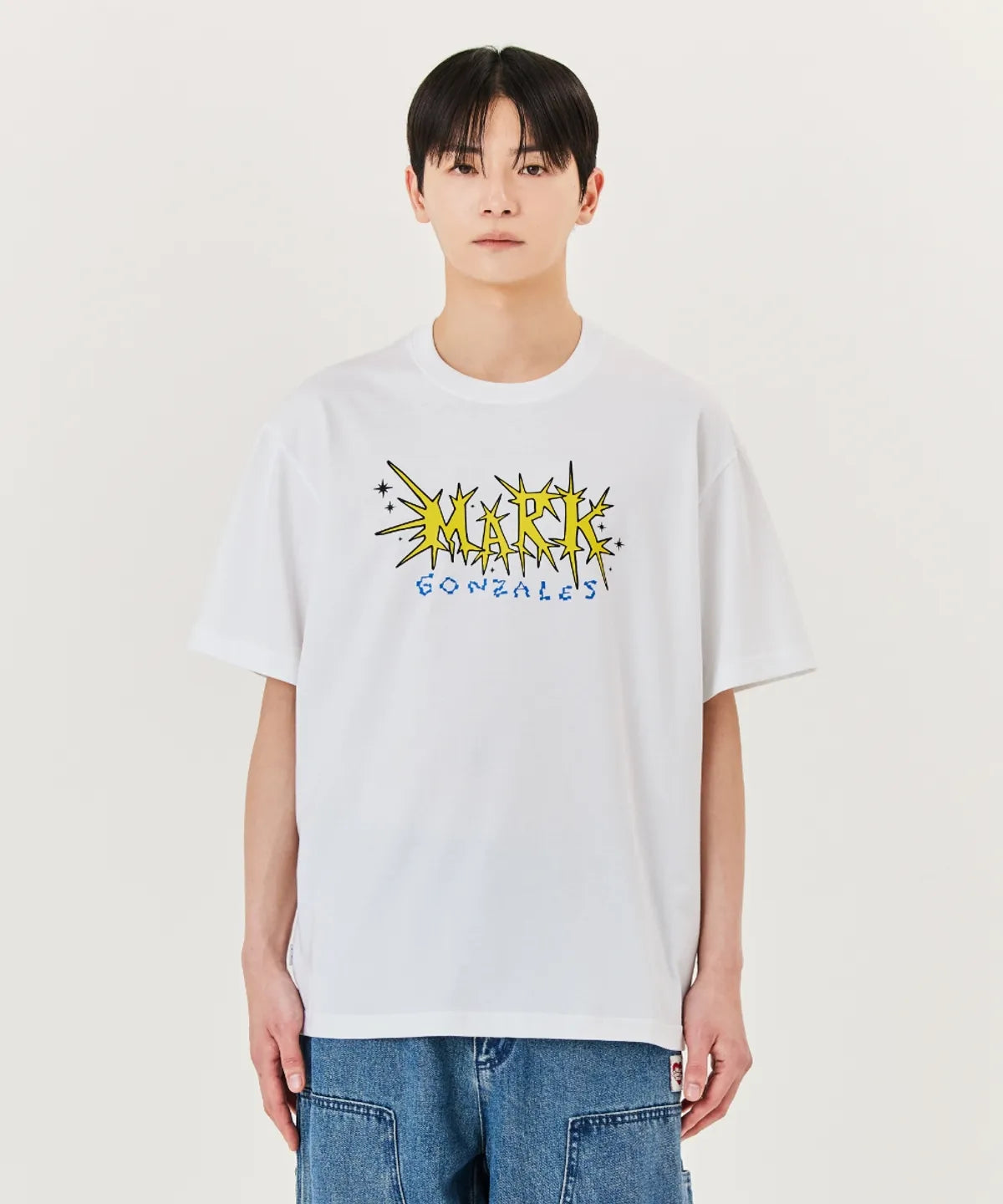 韓國 Mark Gonzales Sign Logo Thunder Graphic Short Sleeve T-Shirt【MG068】