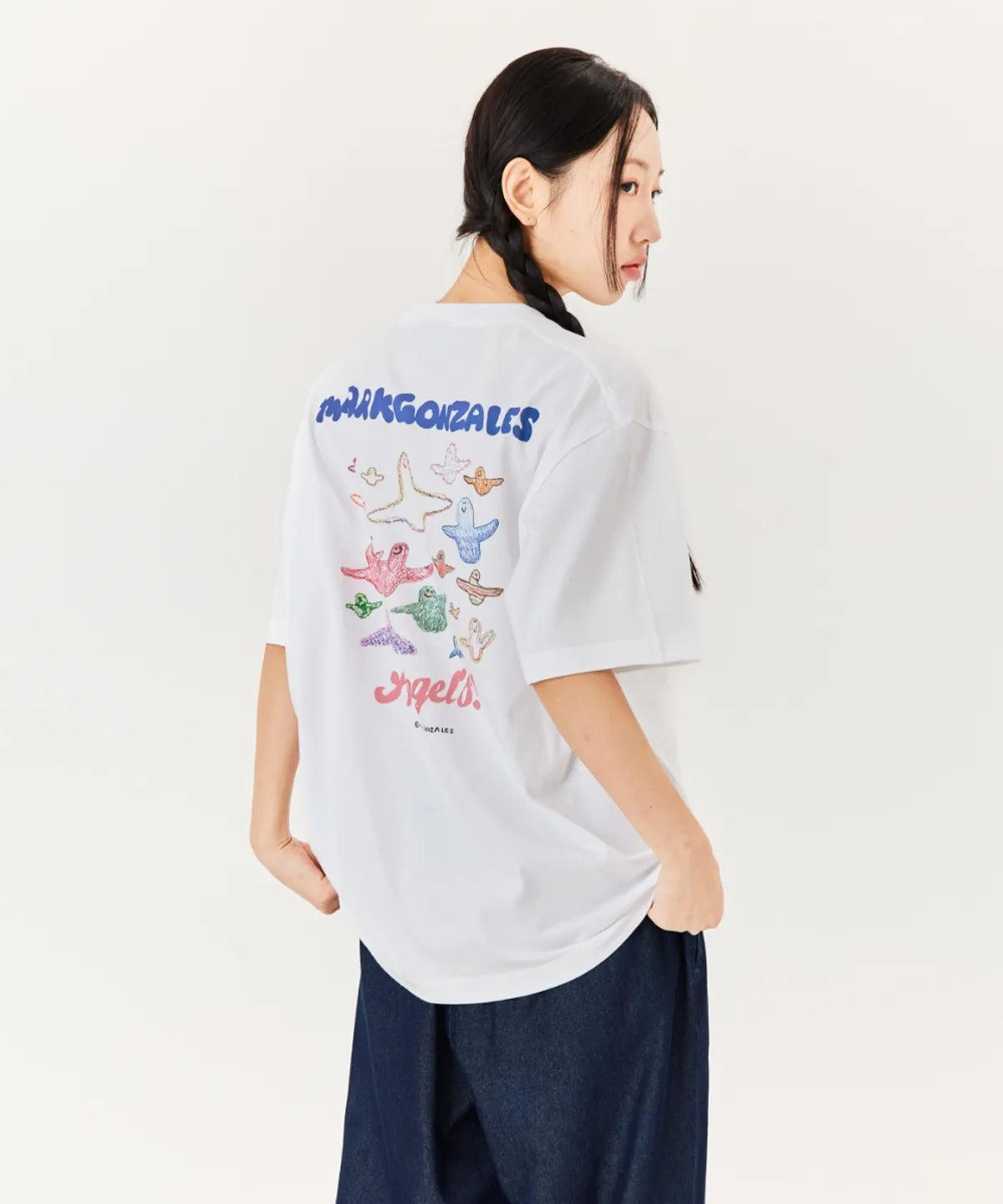 韓國 Mark Gonzales Fly Angel Graphic Short Sleeve T-Shirt【MG042】