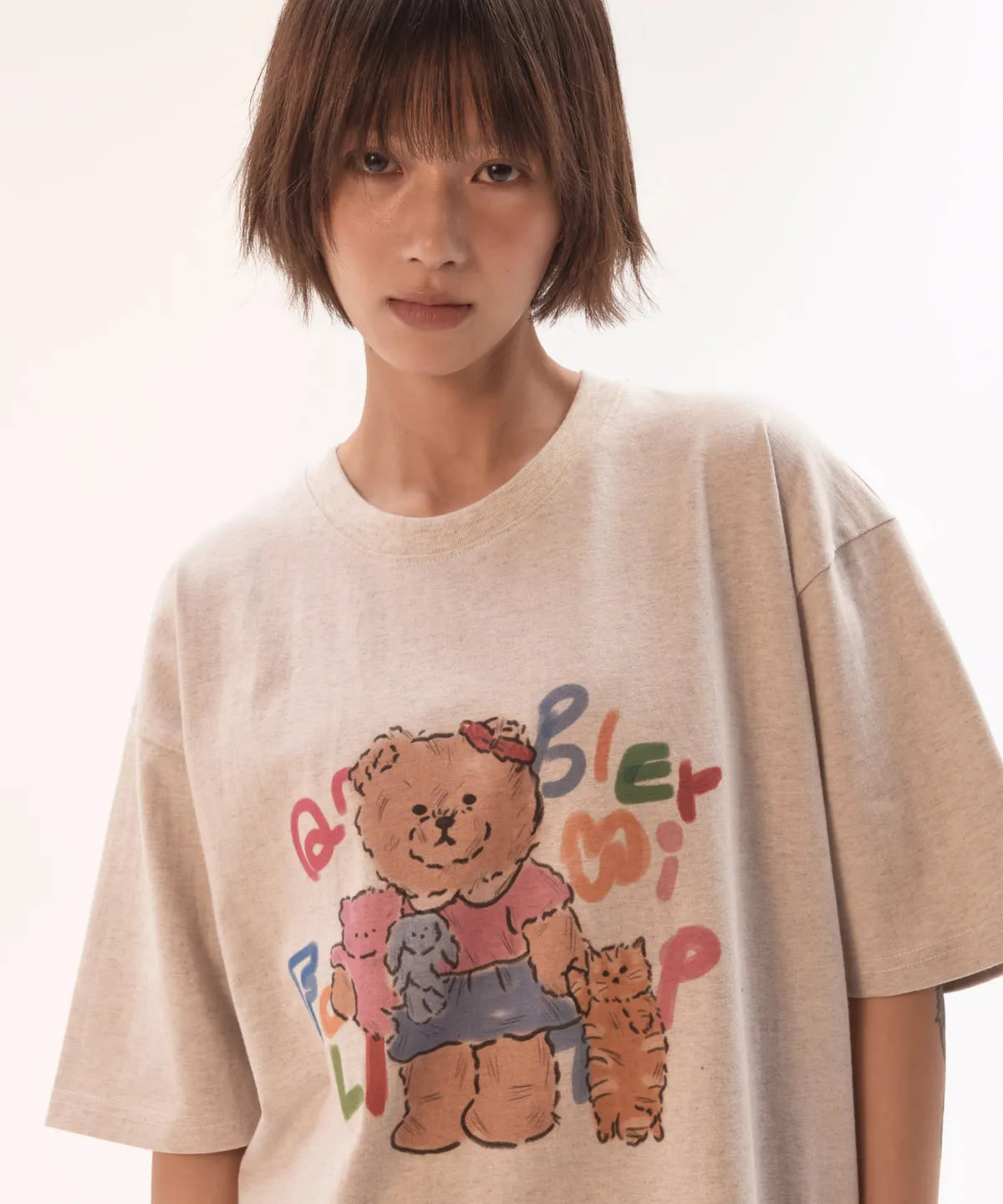 韓國 Ambler Color trip graphic short-sleeved T-shirt 【AR077】