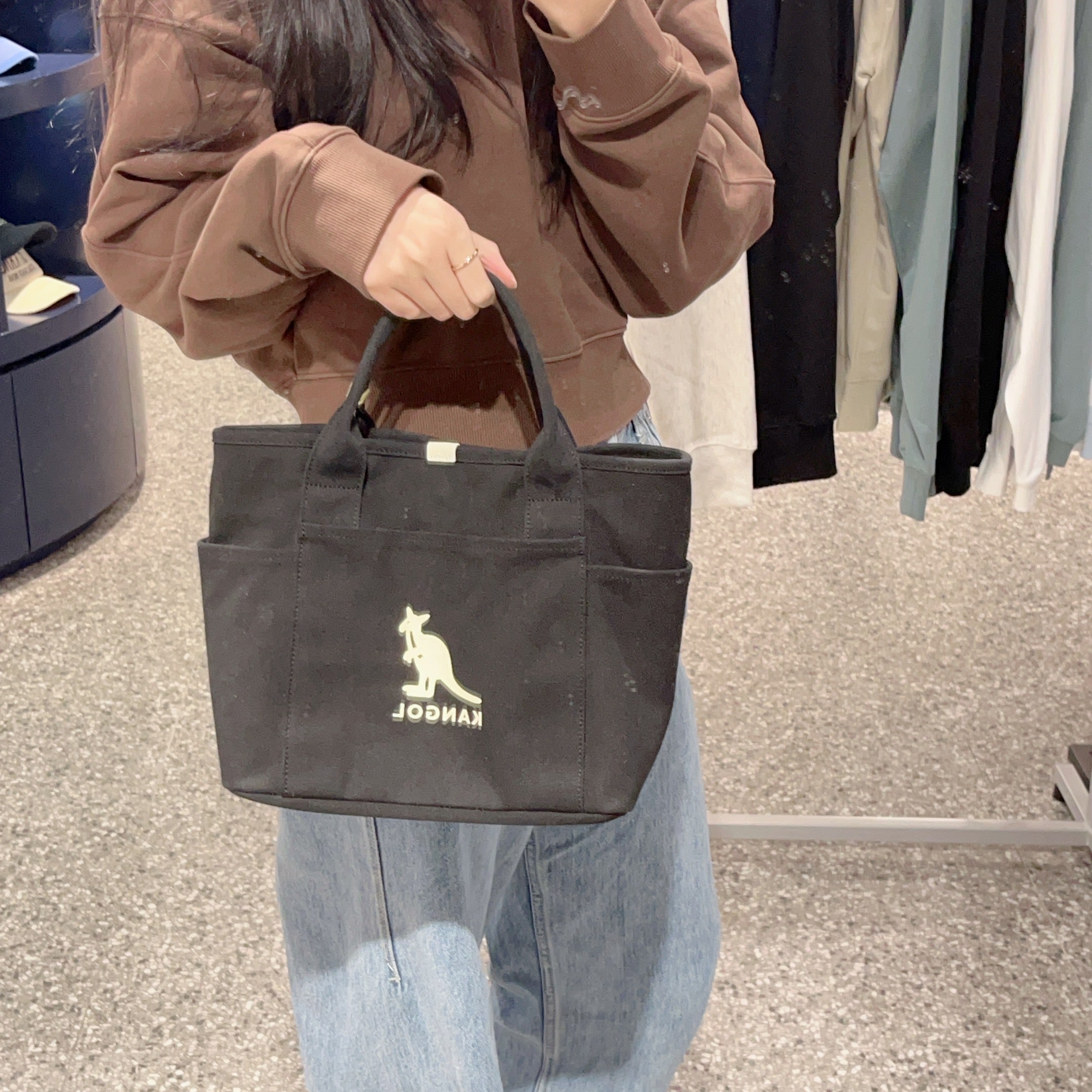 韓國 KANGOL New Cancas Tote Bag Picnic【KL033】