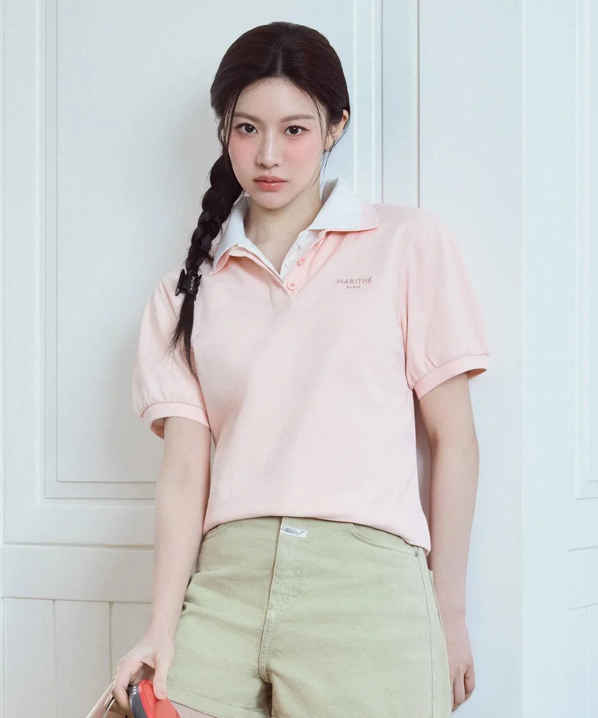 韓國 Marithe Francois Girbaud W Pique Puff Sleeve Tee【MF689】