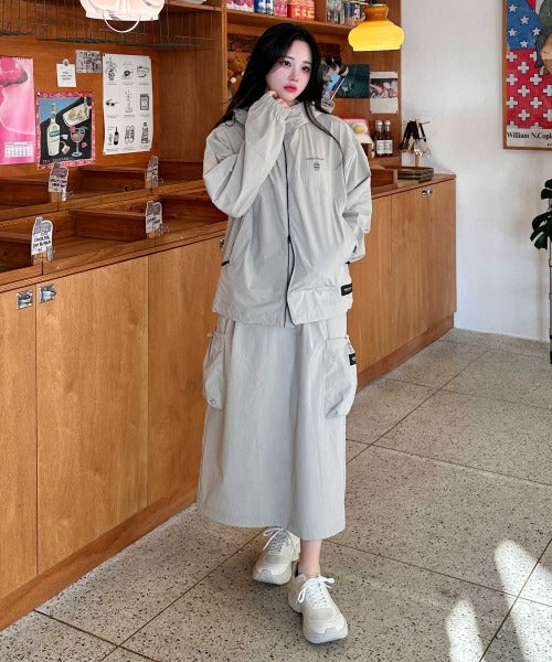 韓國 Beentrill Stretch Woven Long Skirt【BL073】