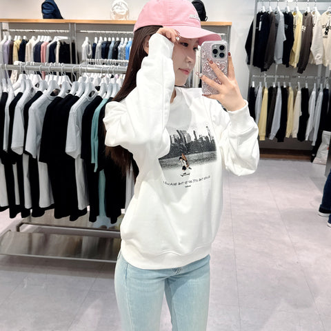 韓國 Markm MONO VINTAGE PRINT BOARDER SWEATSHIRT【MA082】 - Image