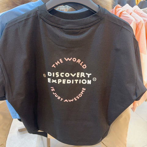 【現貨】韓國 Discovery Women's Back Graphic Crop Short Sleeve T-shirts【DY113】 - Image