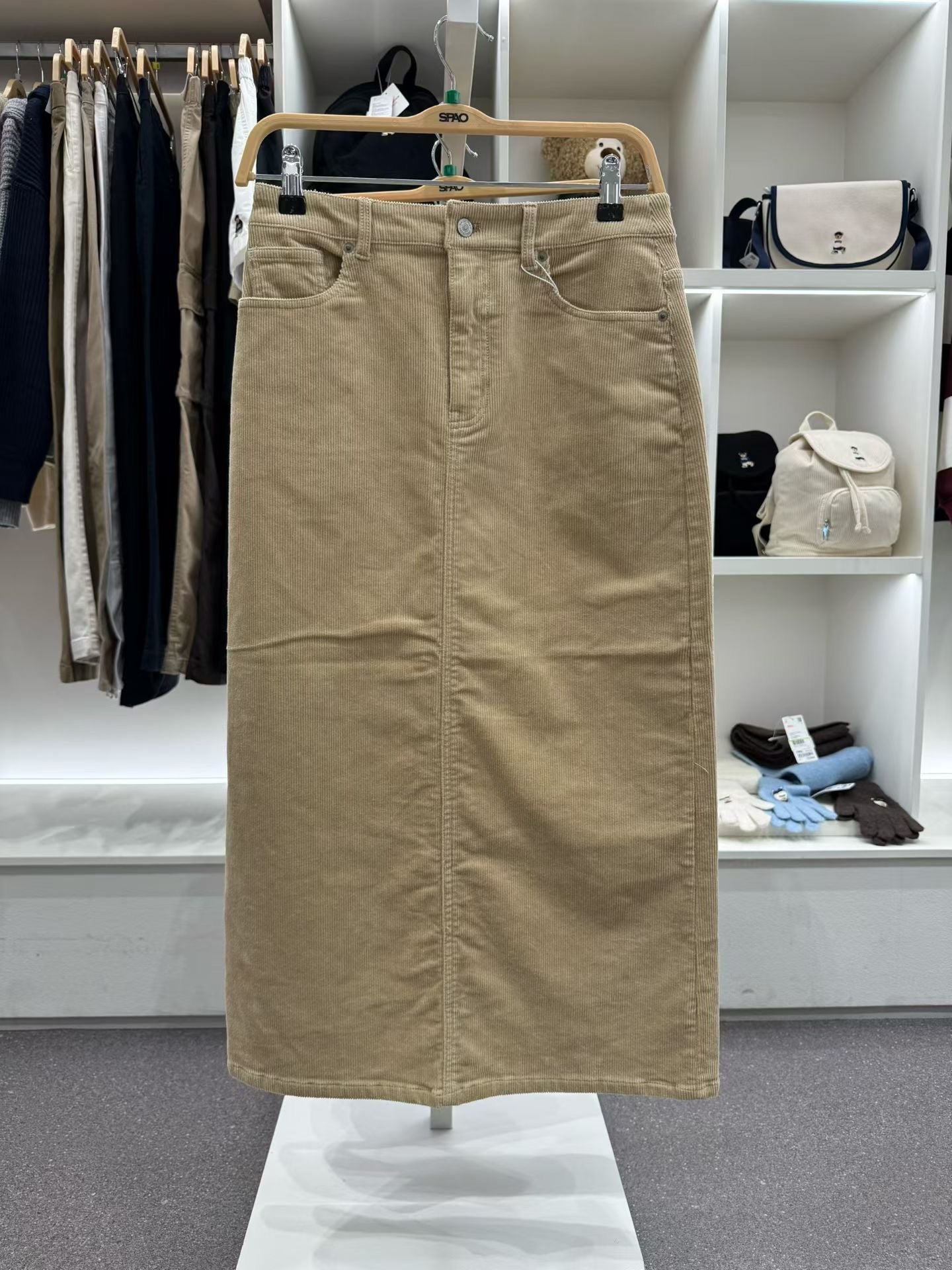 韓國 SPAO Corduroy Long Skirt【SP280】