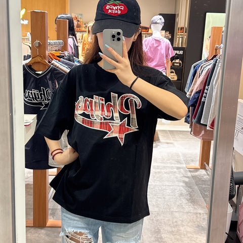 韓國 Phyps Check Startail Logo Short Sleeve T-shirt【PH030】