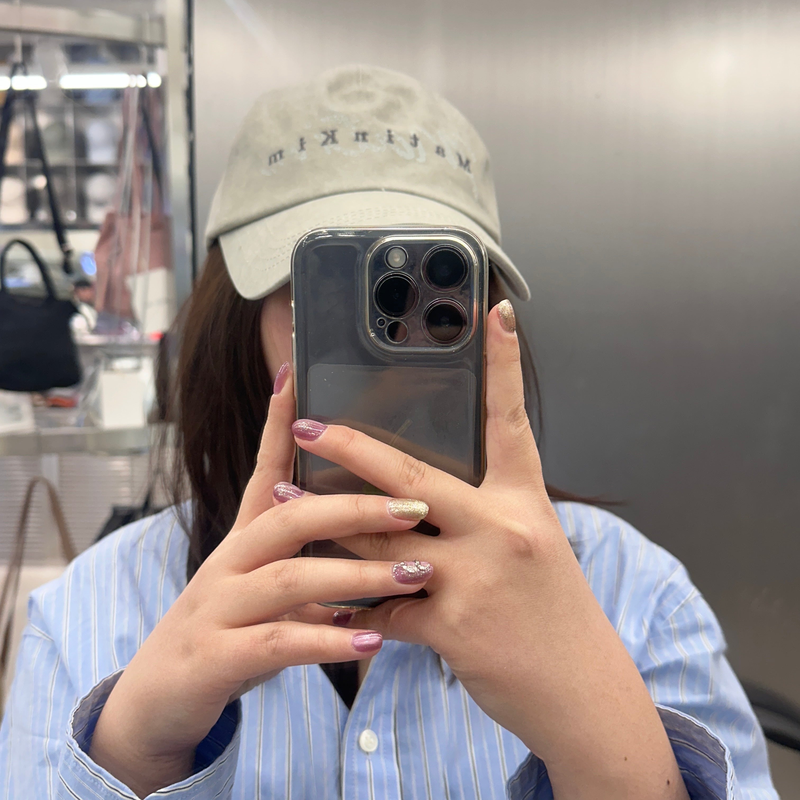 韓國 Matin Kim COTTON WASHED CRACK LOGO BALL CAP【MK031】