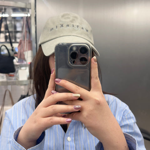 韓國 Matin Kim COTTON WASHED CRACK LOGO BALL CAP【MK031】 - Image