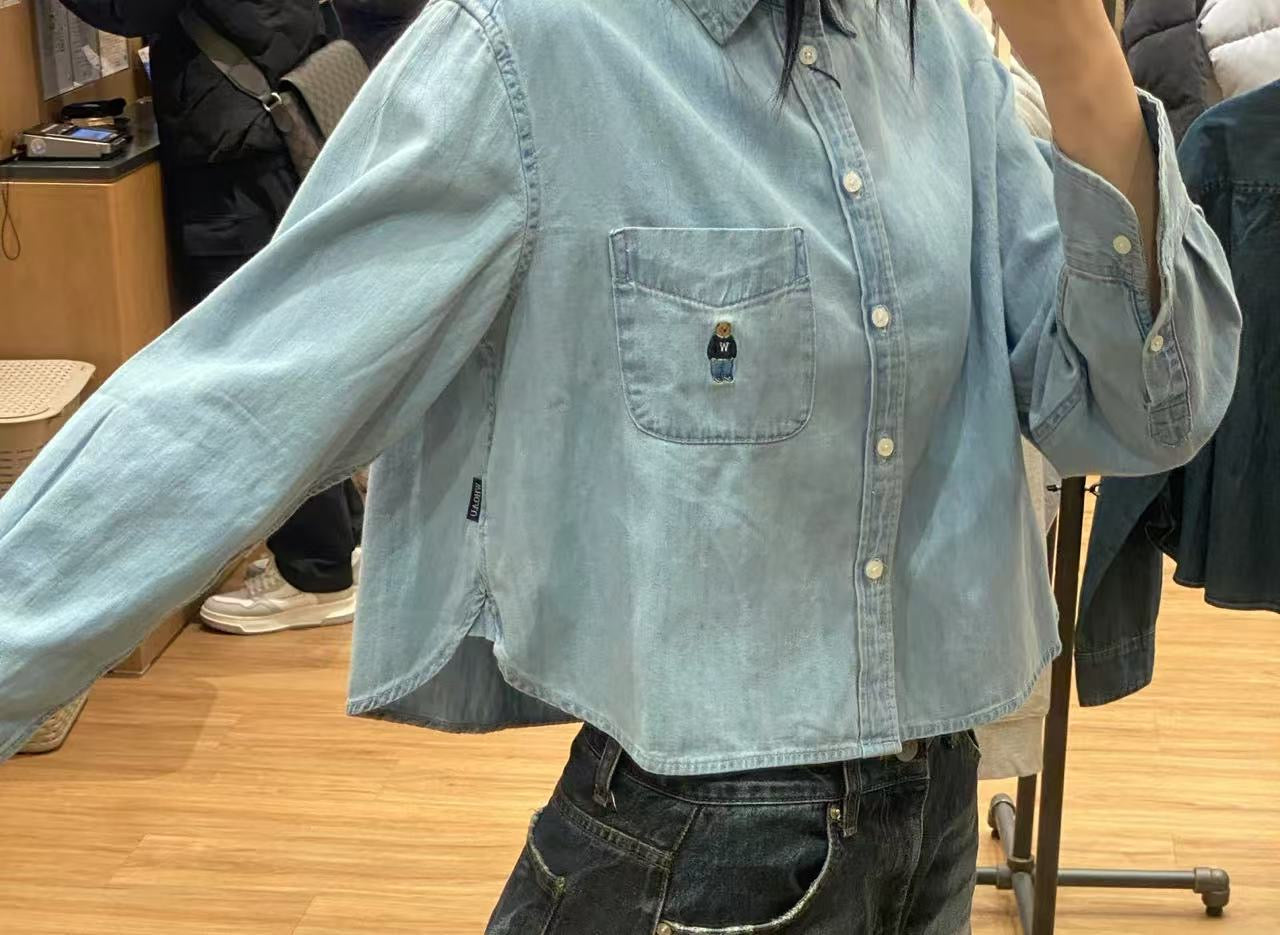 【現貨】韓國 Who.A.U Steve Crop Denim Shirts【WA074】 - STT Mall HK 靚太網購