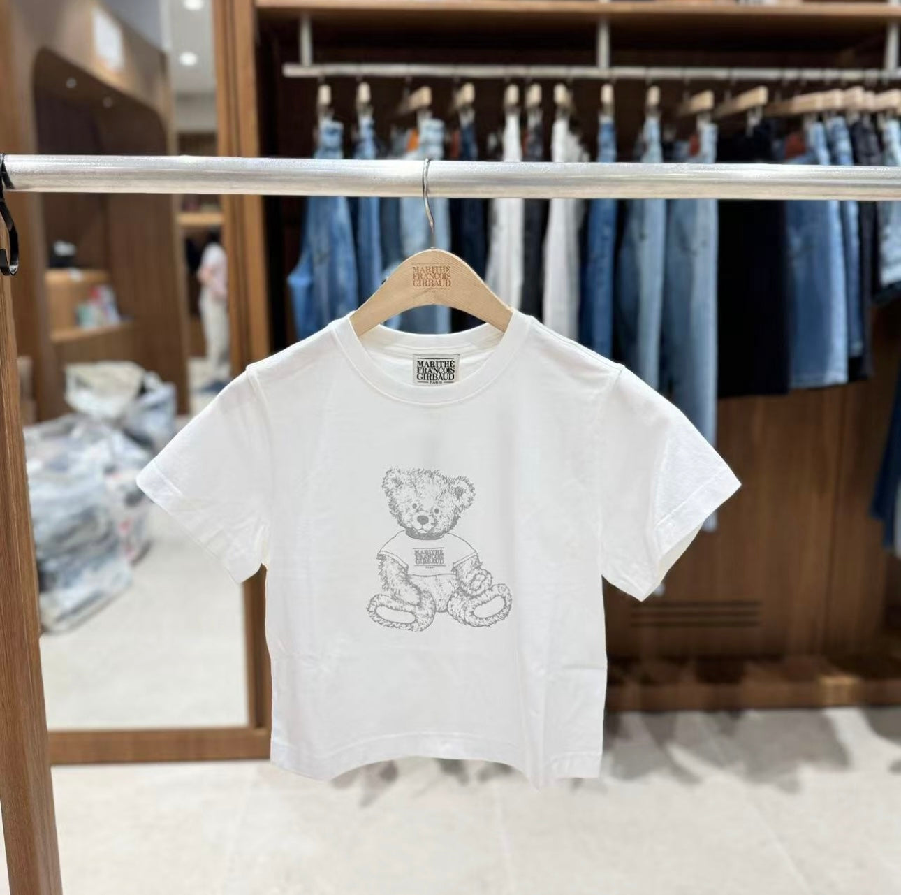 韓國 Marithe Francois Girbaud Bear Crop T-Shirt【MF508】