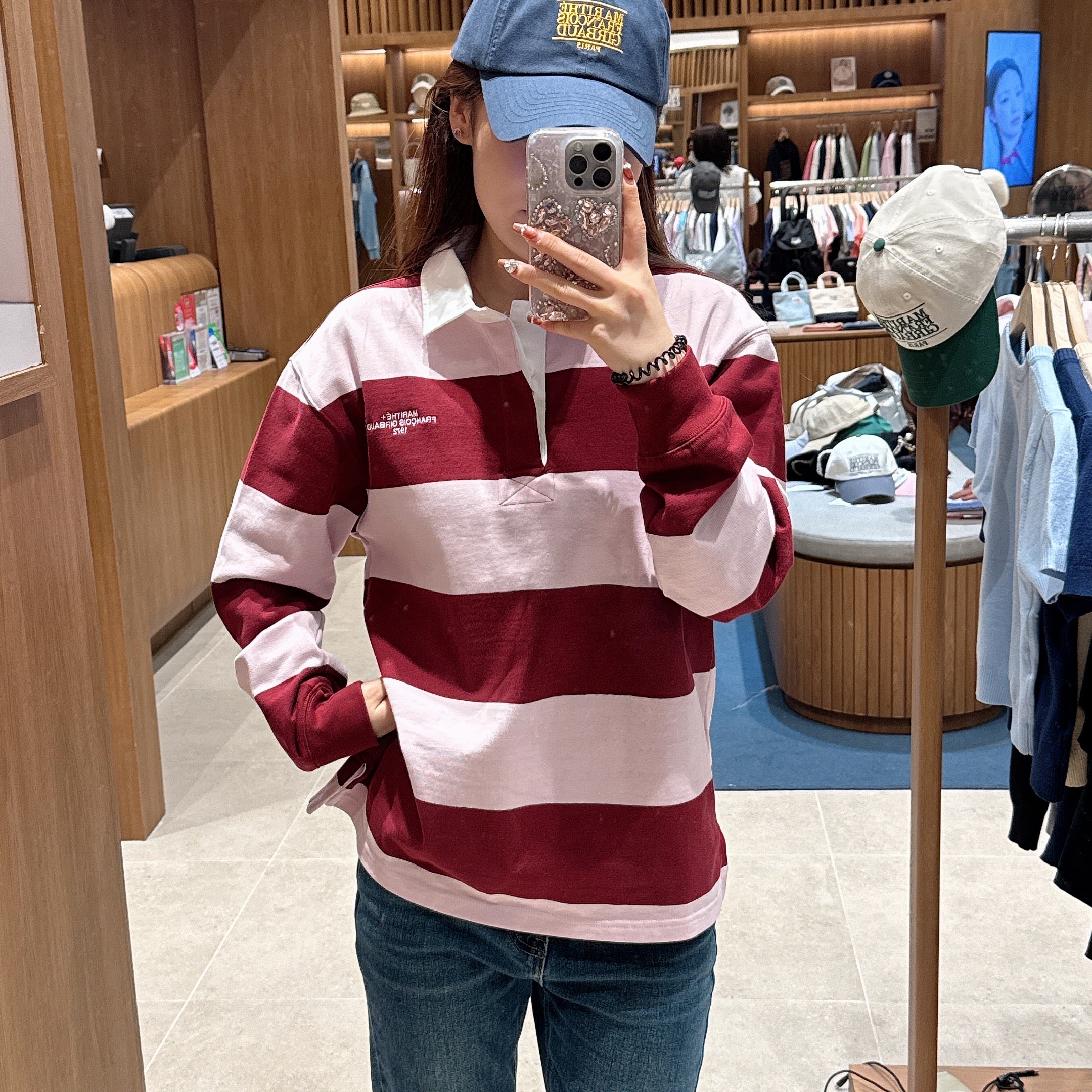 韓國 Marithe Francois Girbaud STRIPE RUGBY T-SHIRT【MF440】