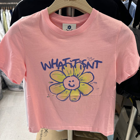 韓國 Wacky Willy Women'S Big Flory Short Sleeve T-Shirt【WW155】