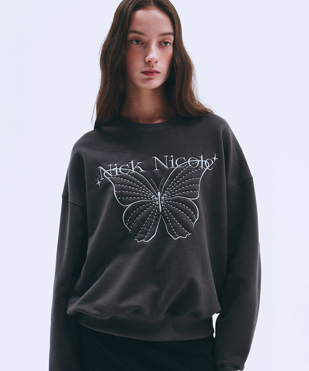 韓國 Nick Nicole Shine Butterfly Sweatshirt【NK007】