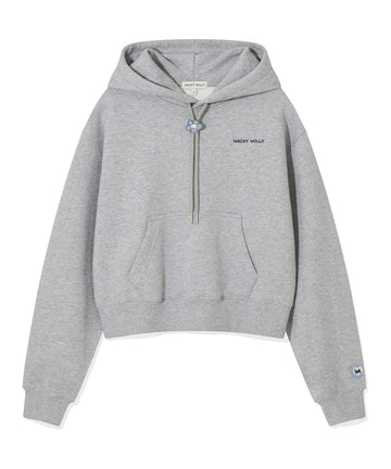 韓國 Wacky Willy Women's Typo Logo Crop Hoodie【WW161】