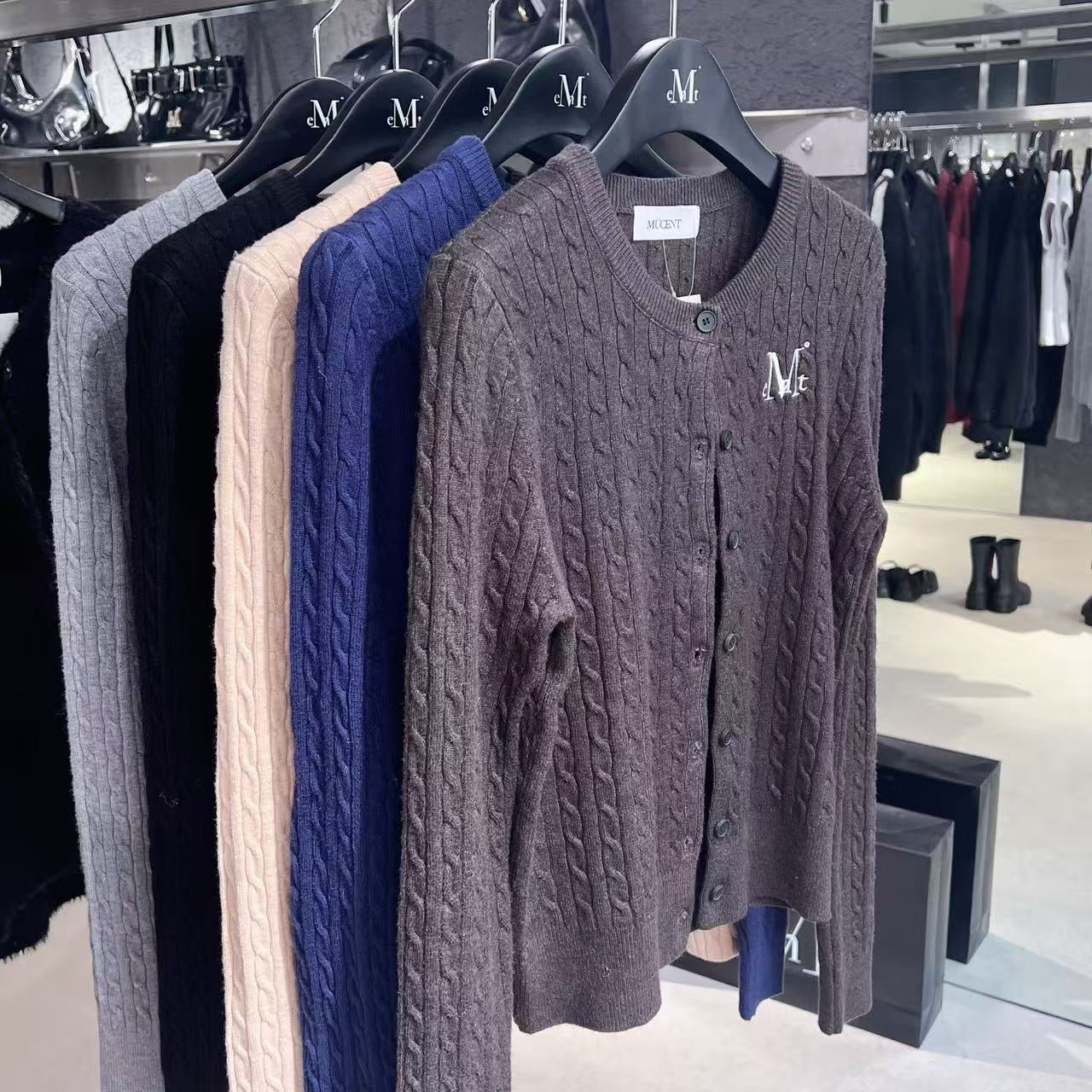 韓國 Mucent Adian Button Crop Knit Cardigan【MU119】