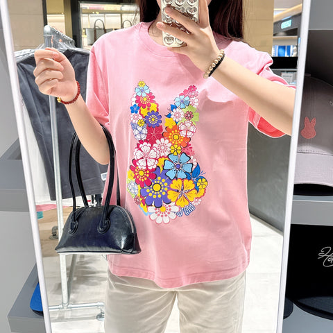 韓國 HANAHAII 花型純棉 T-Shirt【HA038】 - STT Mall HK 靚太網購