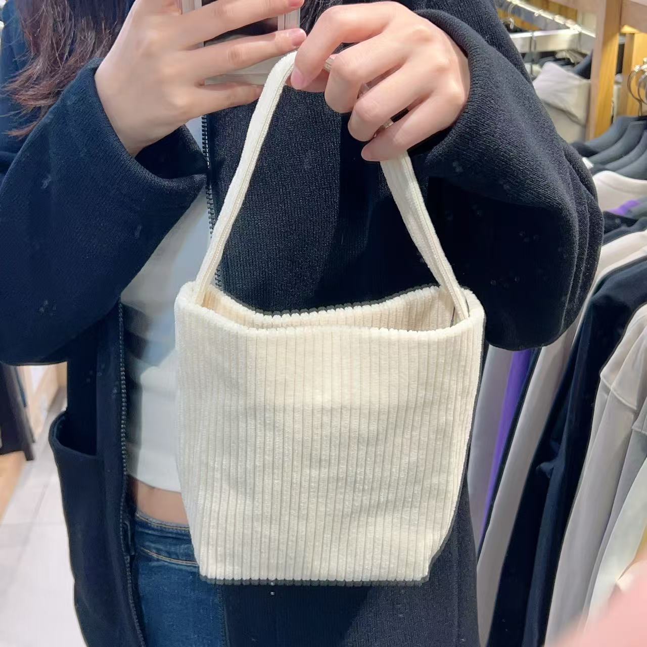 韓國 Snowpeak Corduroy Mini Tote Bag【SN006】