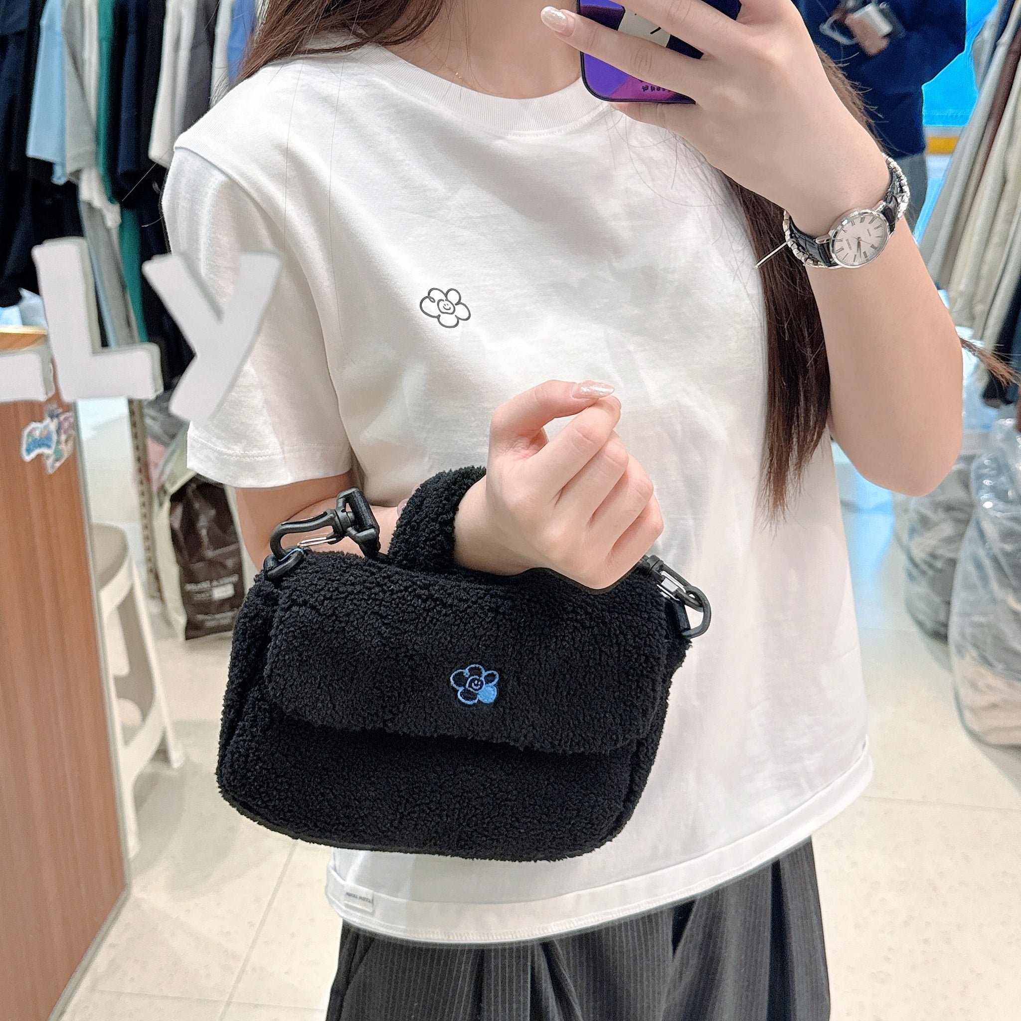 韓國 Wacky Willy Women's Lily Fleece Bag【WW048】