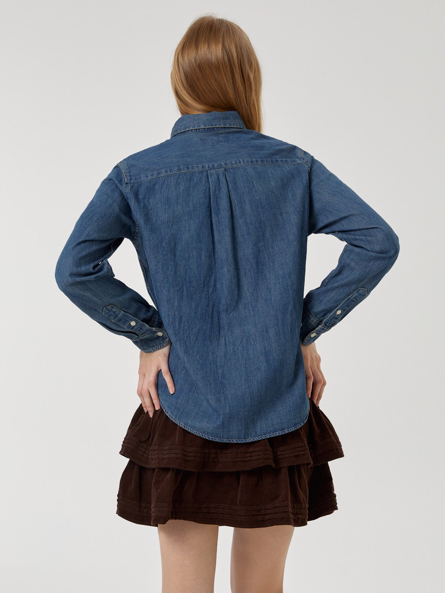 韓國 WhoAU Steve Denim Shirts【WA233】