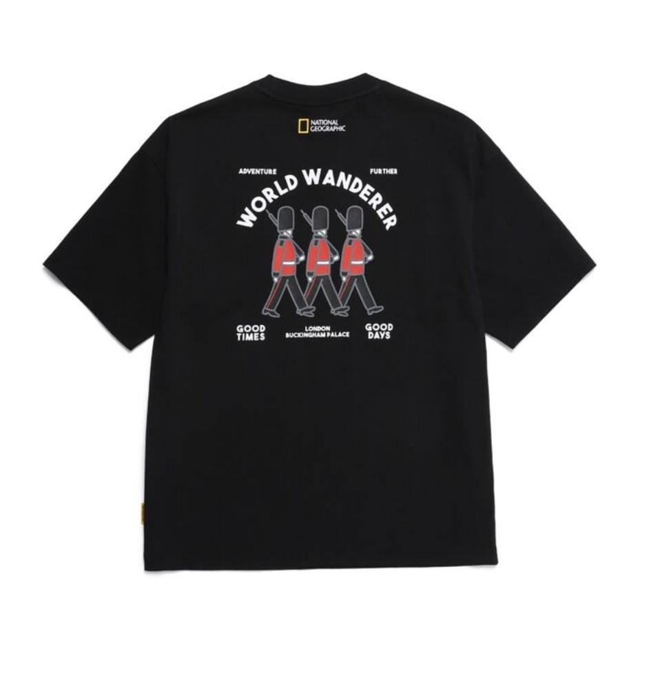 【現貨】韓國 National Geographic Obis Uni WANDERER Graphic Semi-Overfit Short Sleeve T-Shirt防晒面料【NG804】