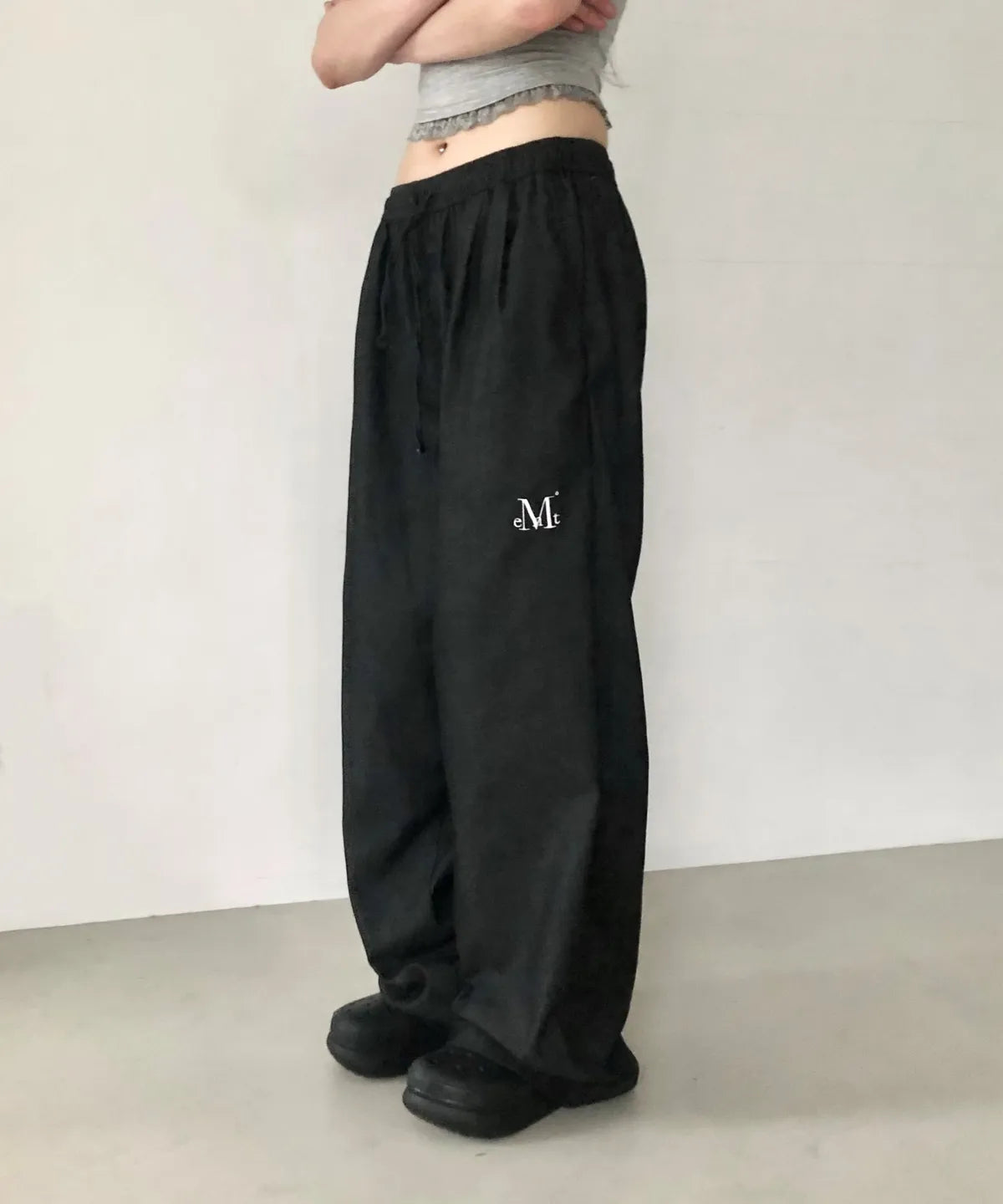 韓國 Mucent Werren Pintuck Wide Denim Banding Pants【MU042】