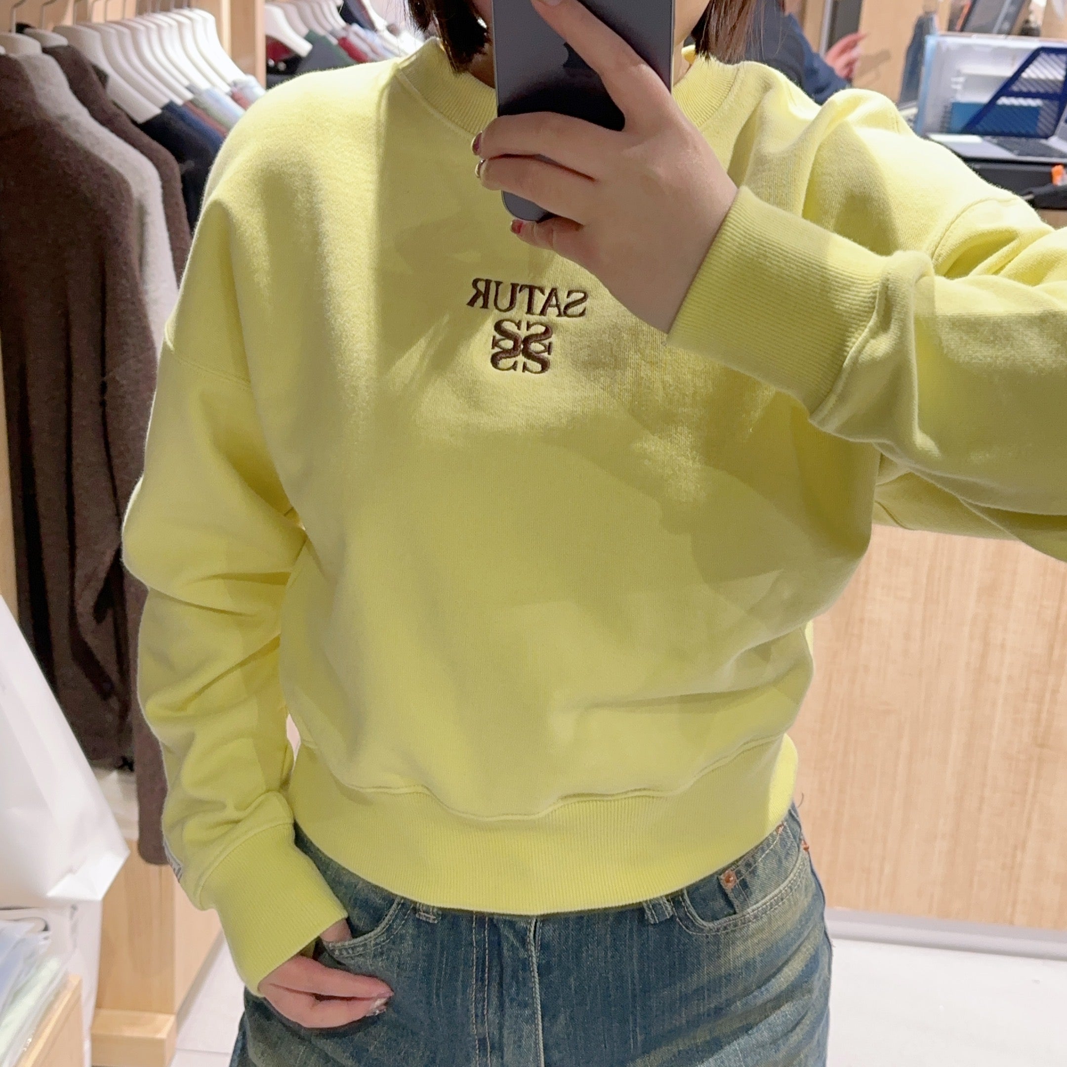 韓國 Satur (W) Small Classic Logo Sweatshirt【SR066】