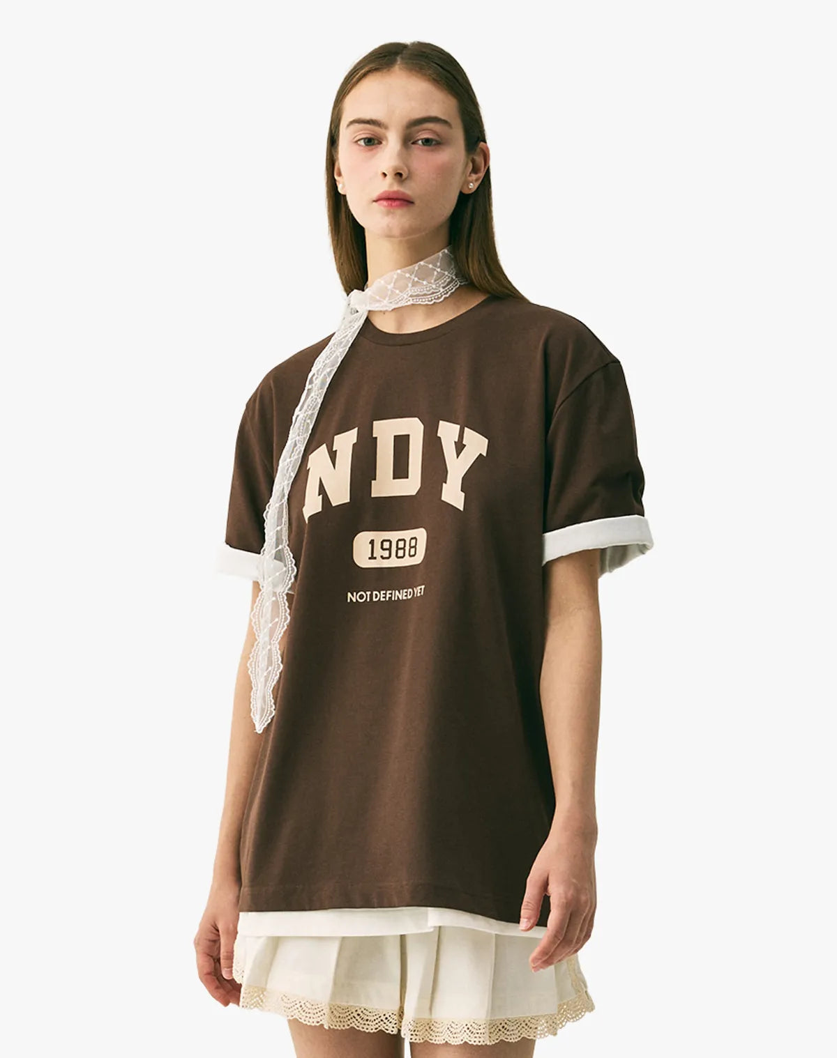 韓國 Nerdy Arch Logo Short Sleeve T-Shirt【NY080】