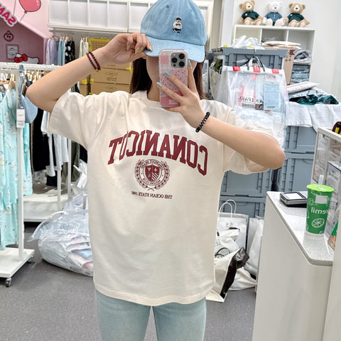 韓國 SPAO Campus Short Sleeve T-shirt【SP069】