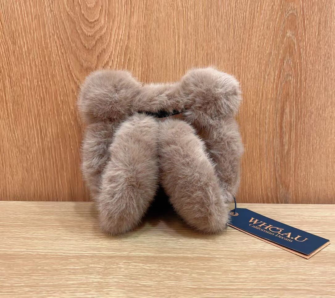韓國 WhoAU Furry Bear Earmuffs【WA069】