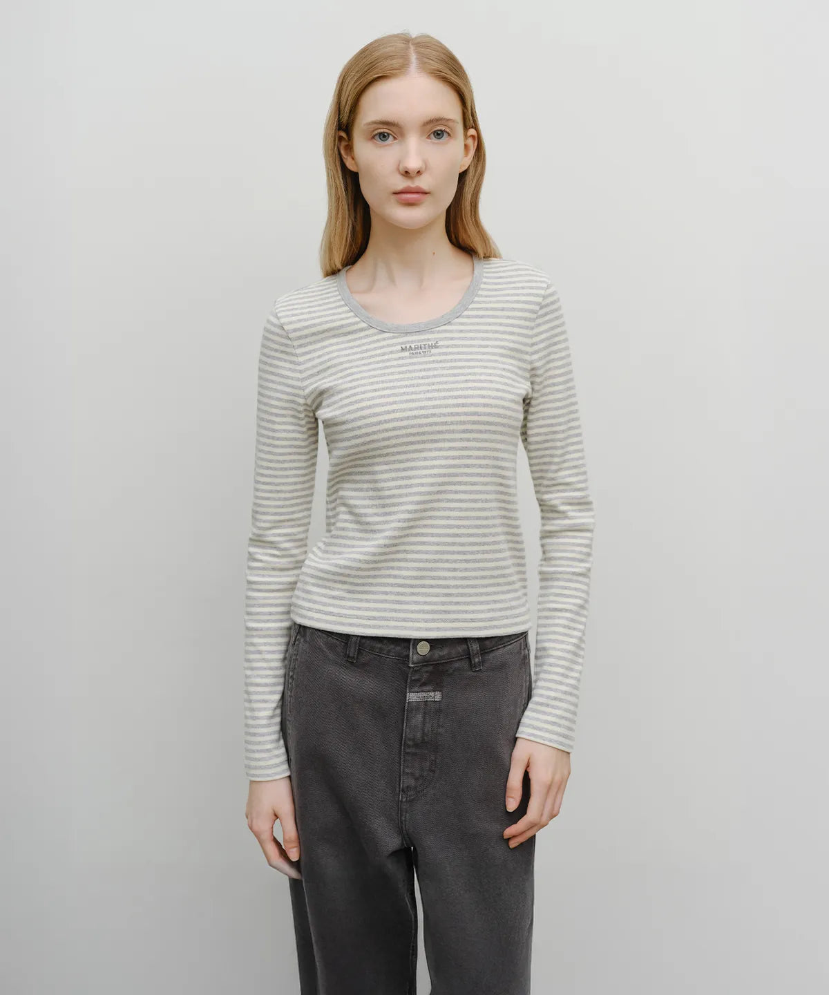 韓國 Marithe Francois Girbaud W Deep Neck Long Sleeve【MF627】