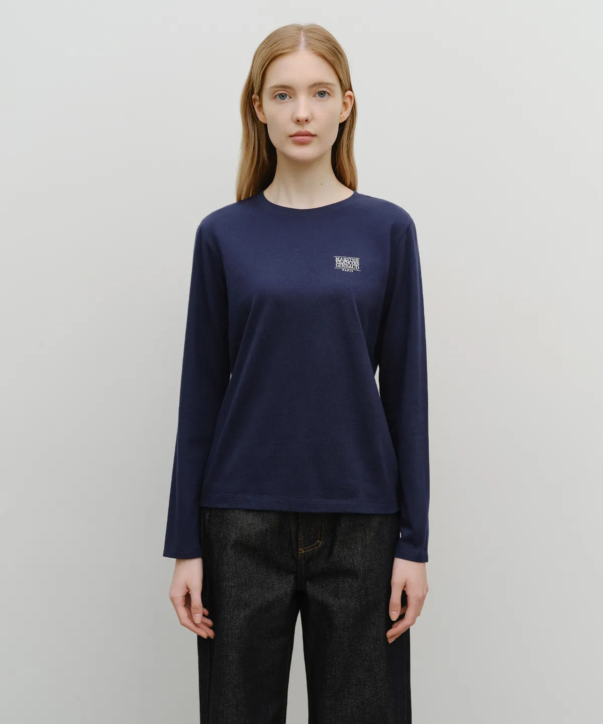 韓國 Marithe Francois Girbaud W Classic Logo Long Sleeve【MF628】