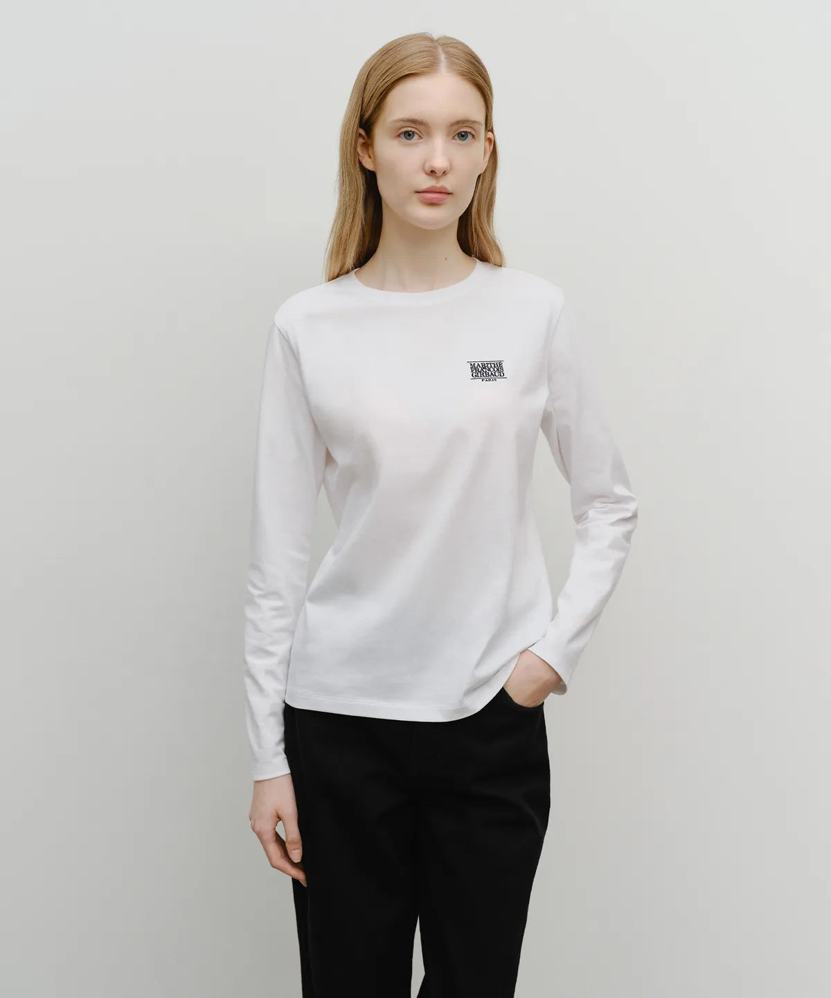 韓國 Marithe Francois Girbaud W Classic Logo Long Sleeve【MF628】