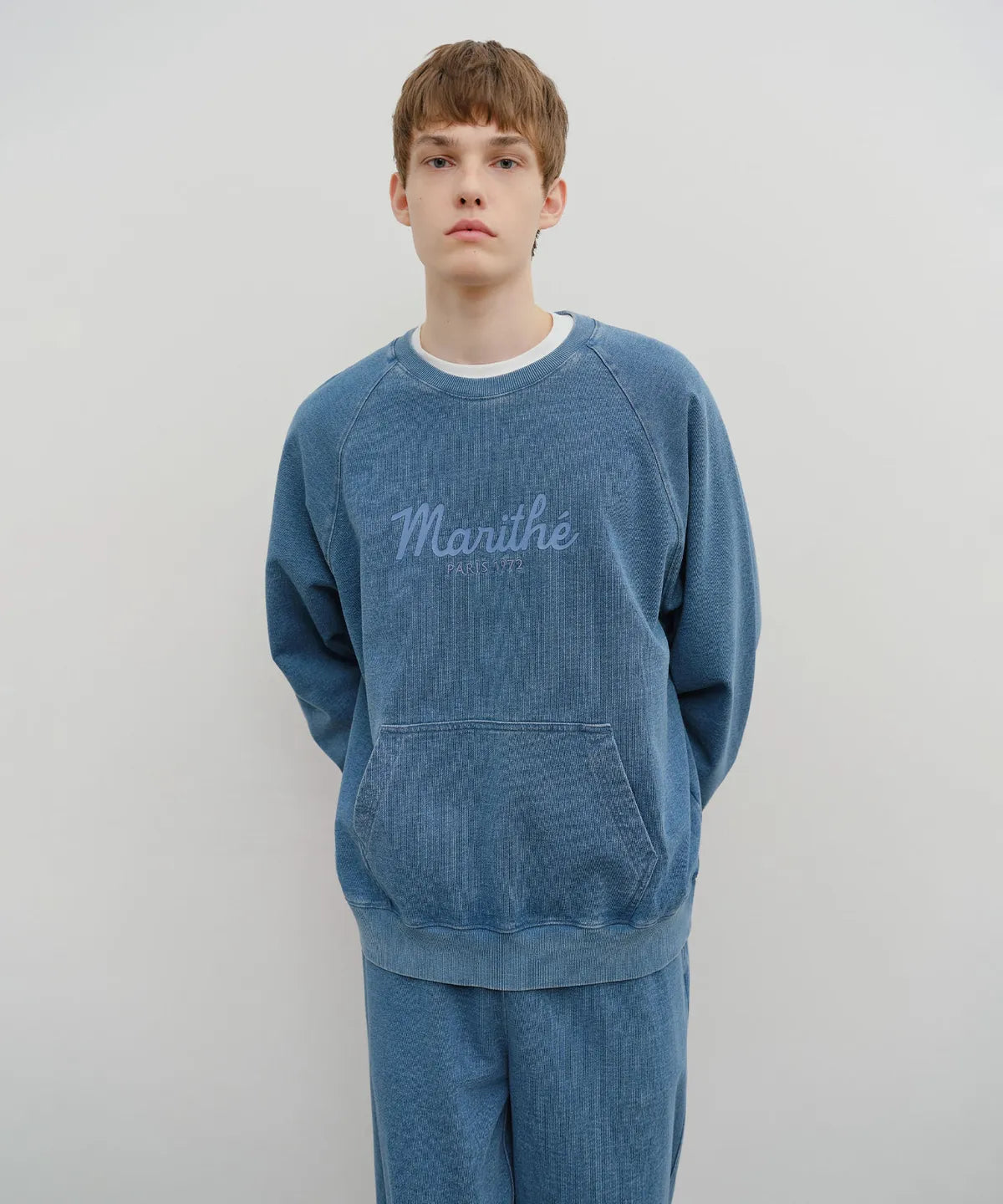 韓國 Marithe Francois Girbaud Garment Dyed Oversized Sweatshirt【MF676】