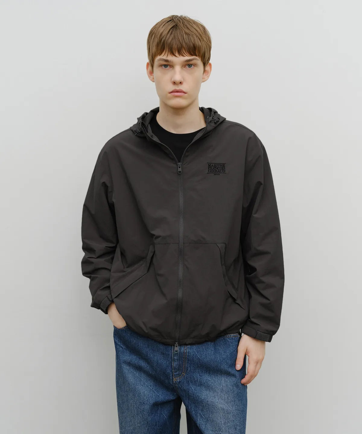 韓國 Marithe Francois Girbaud Classic Logo Over Fit Hooded Windbreaker【MF659】