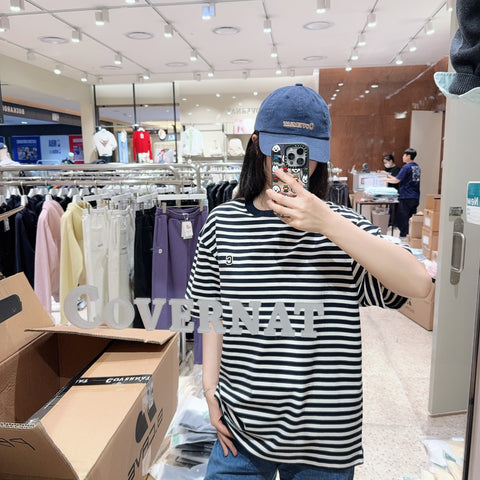 韓國 Covernat Small C Logo Stripe T-shirt【CO176】
