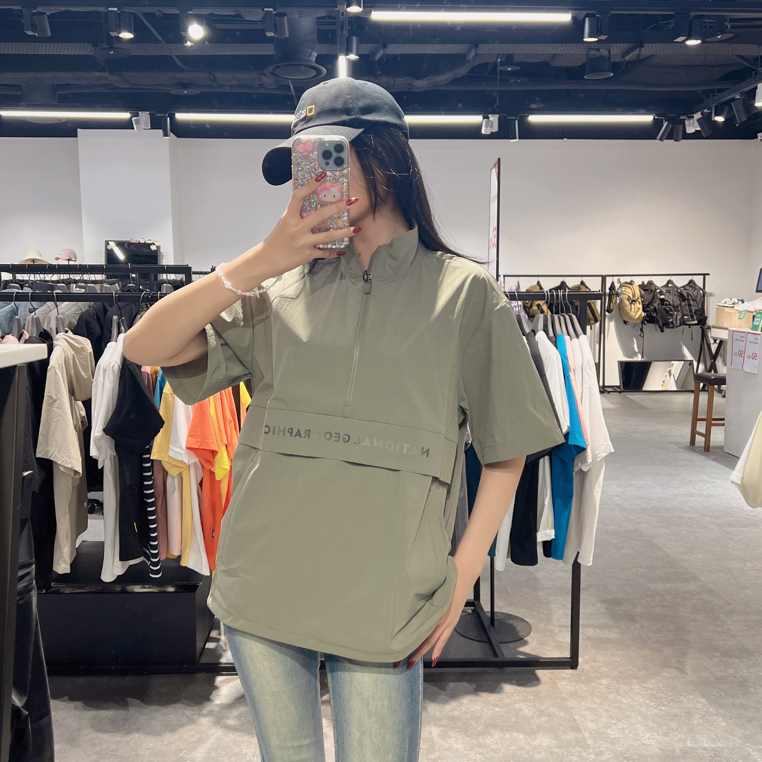 韓國 National Geographic Short Sleeve Training Anorak F-ZIP【NG662】