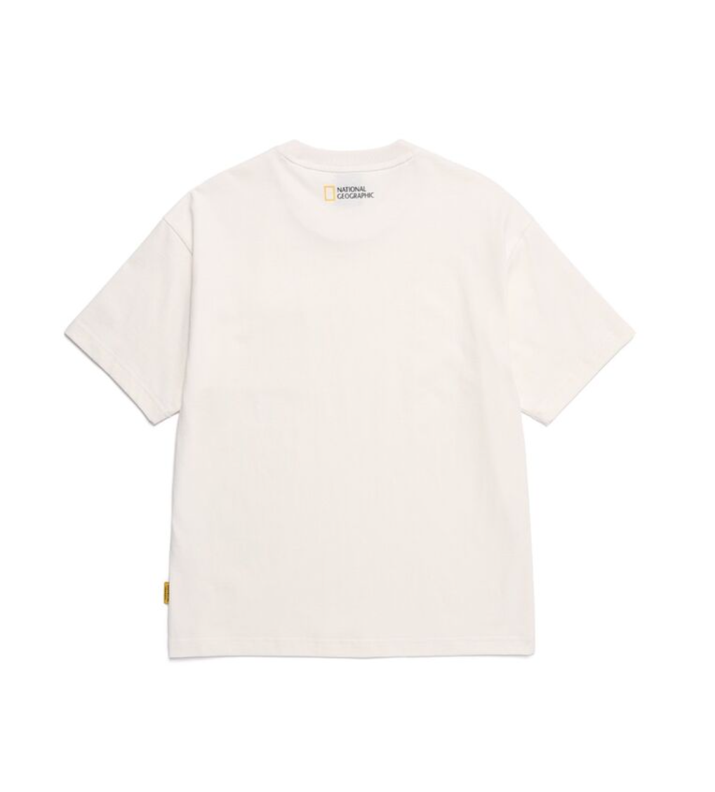 韓國 National Geographic Unisex 16's Cotton Semi-Over Fit Short Sleeve T-Shirt【NG800】