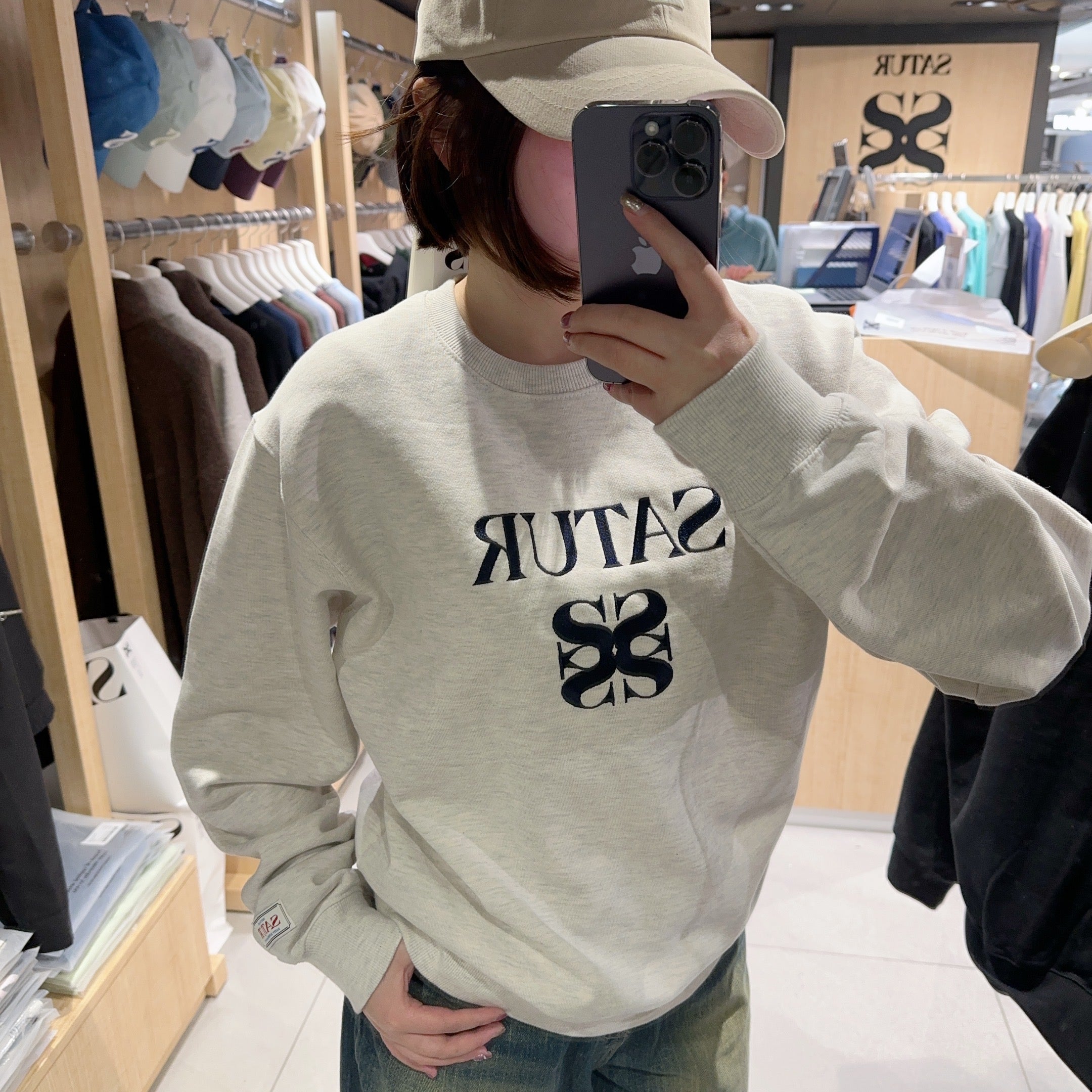 韓國 Satur (W) Classic Logo Sweatshirt【SR002】