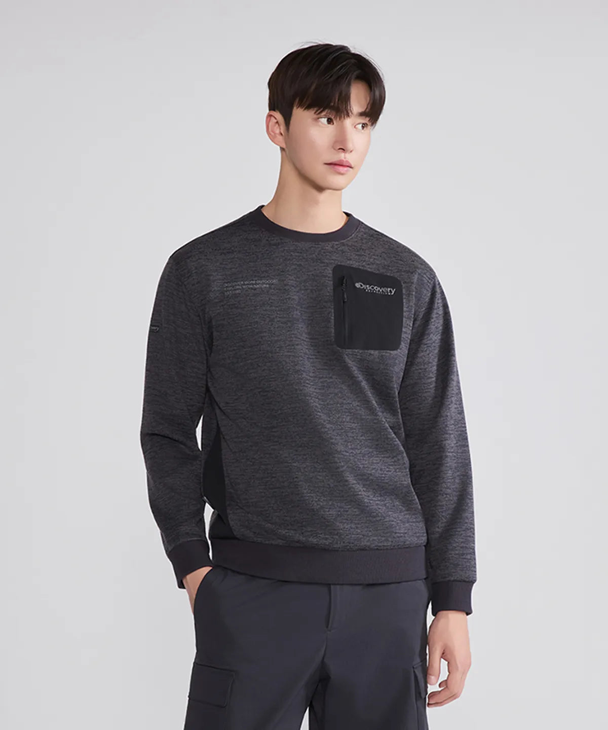 韓國 Discovery Knit-Like Sweatshirt【DY279】