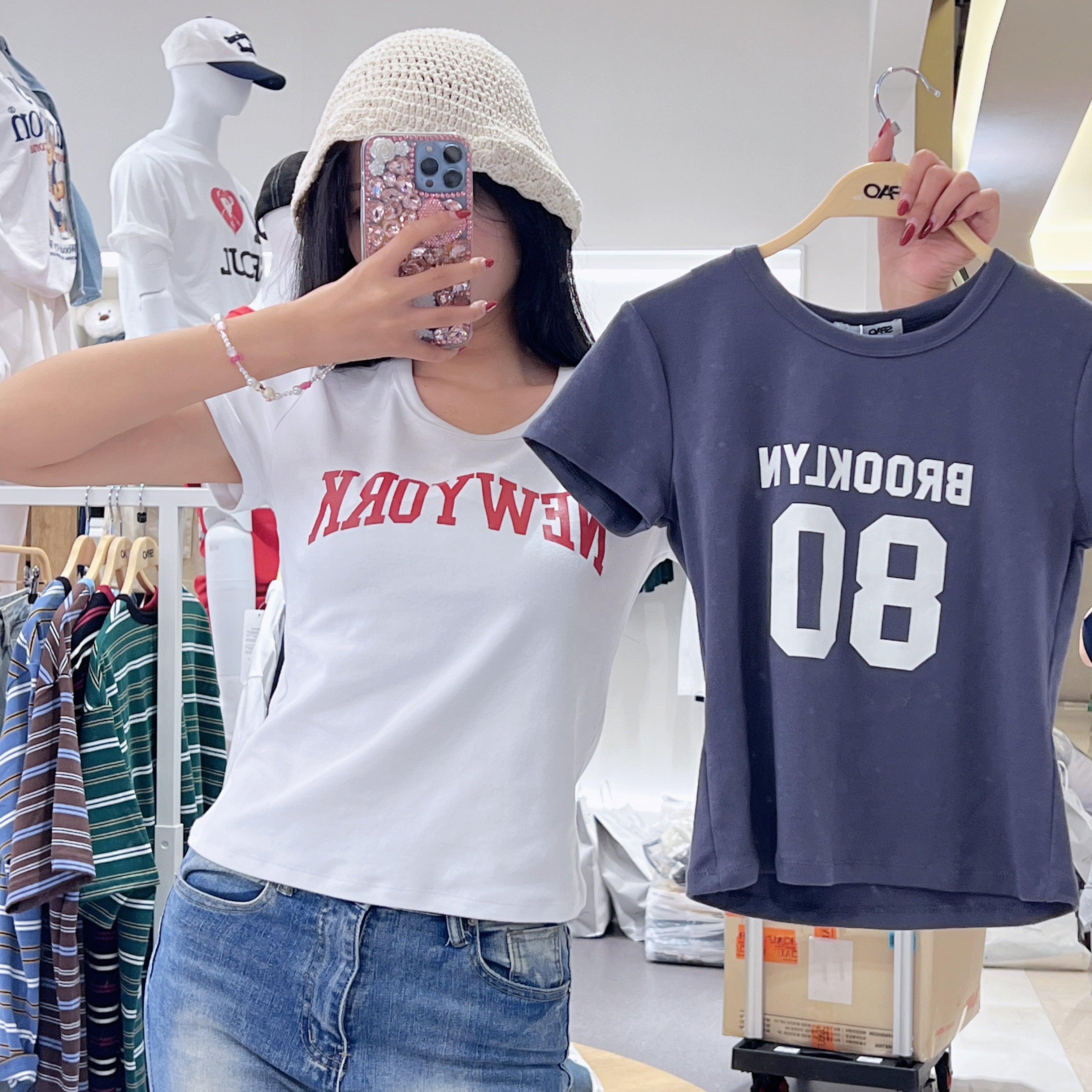 韓國 SPAO NEWYORK Slim Fit Short Sleeve T-Shirt【SP180】