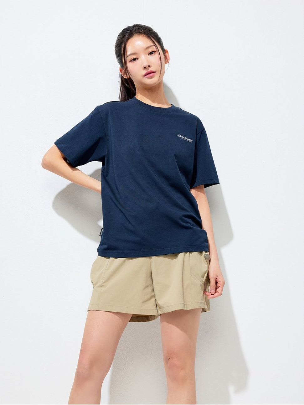 韓國 Discovery Fresh Event Line Graphic Short Sleeve T-Shirt【DY039】