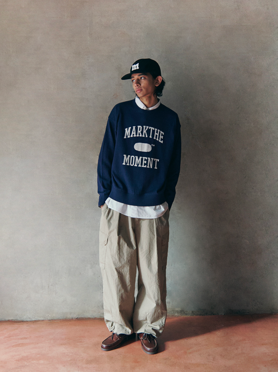 韓國 Markm Mark the Moment Slogan Jacquard Pullover【MA221】