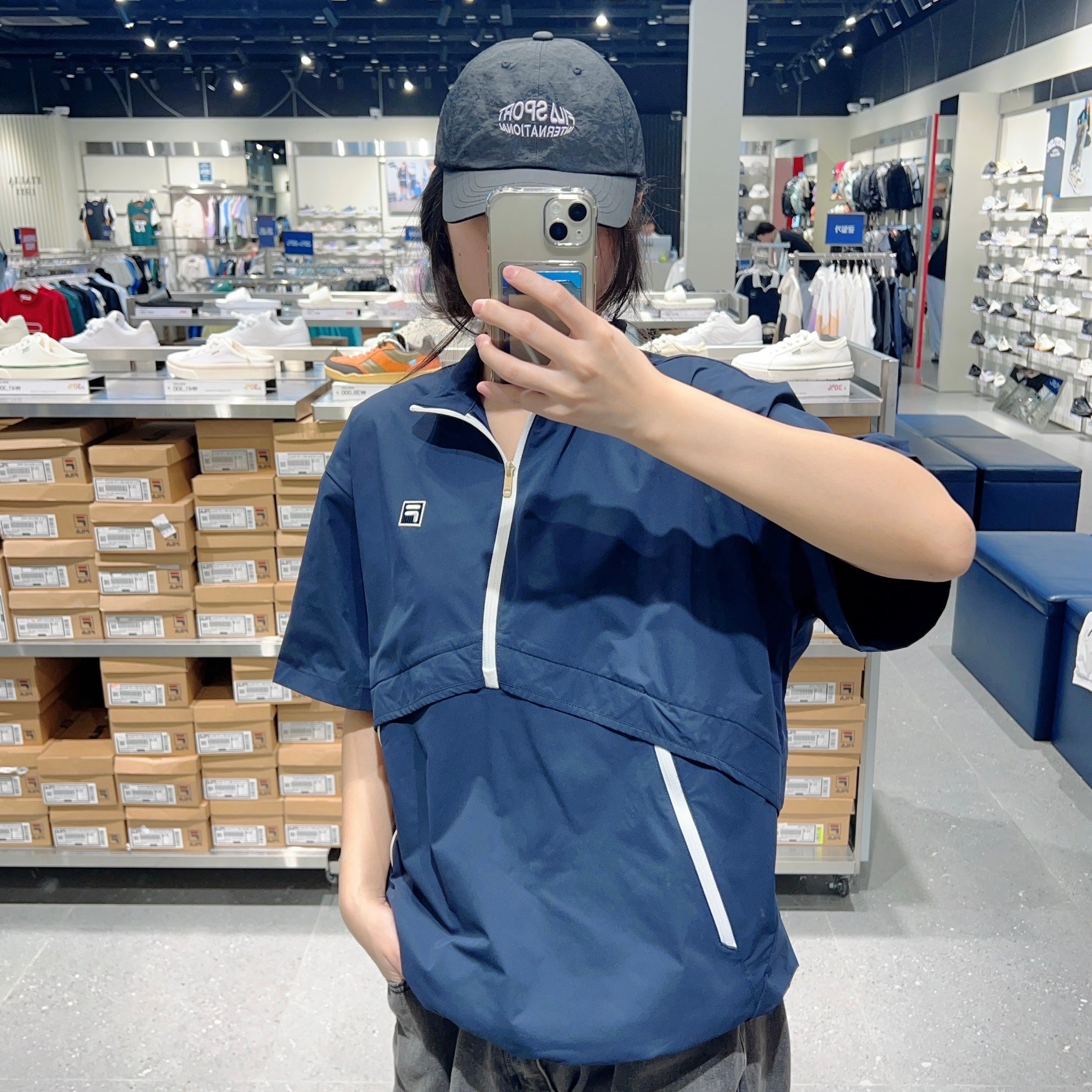 韓國 FILA Unisex Lightweight Stretch Short Sleeve Anorak【FA306】