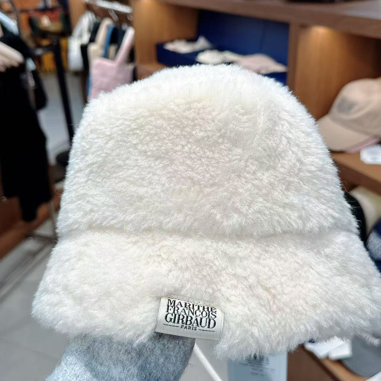 韓國 Marithe Francois Girbaud Classic Logo Fur Bucket Hat【MF778】