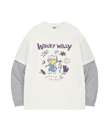 韓國 Wacky Willy Kiki Layered Long Sleeve【WW124】