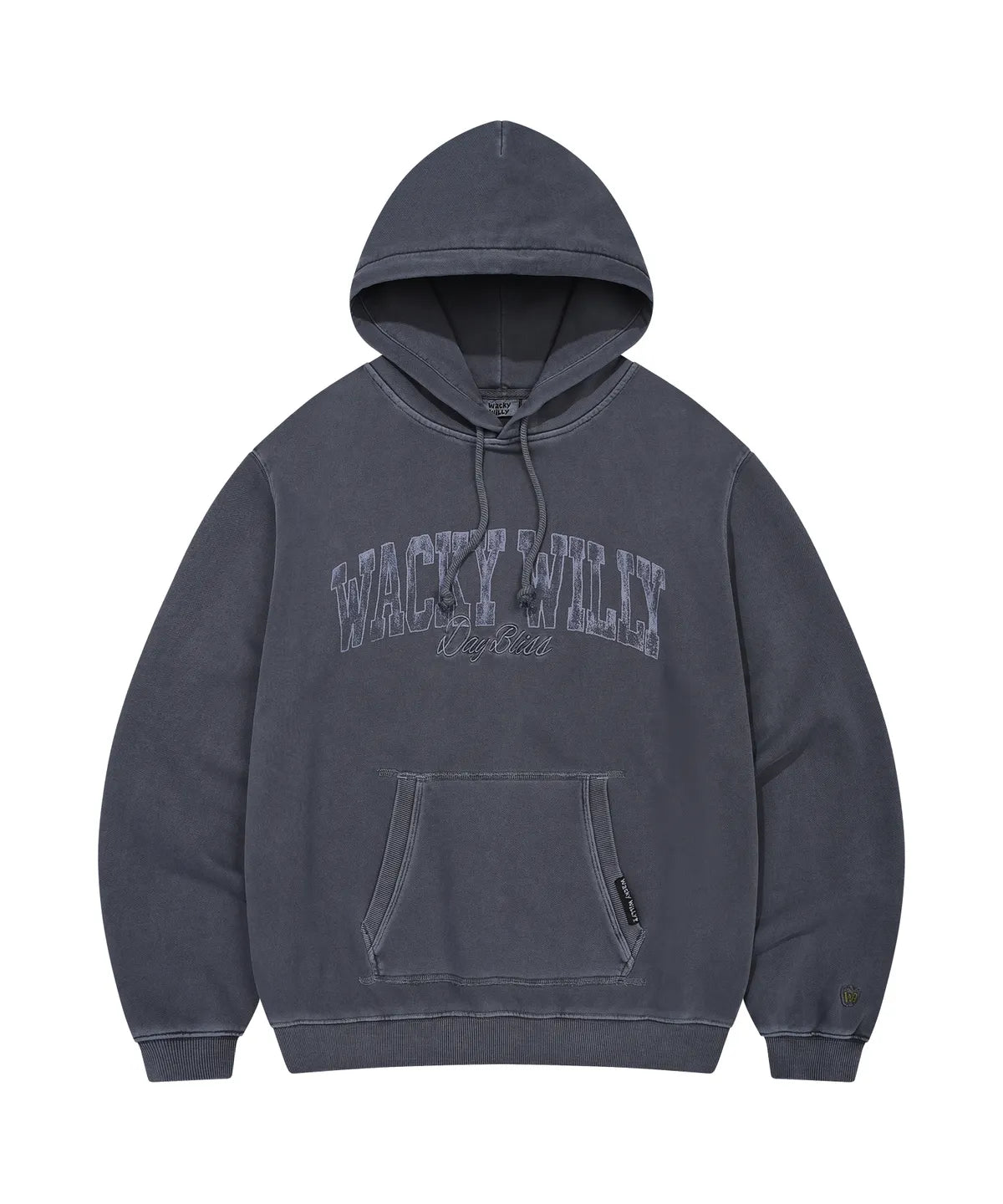 韓國 Wacky Willy Pigment typo hooded sweatshirt【WW122】